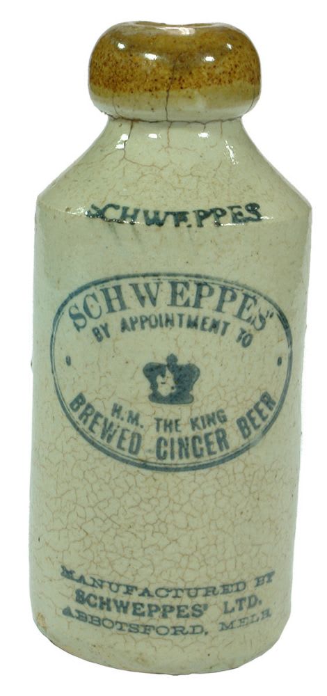 Schweppes Abbotsford Brewed Ginger Beer Bottle