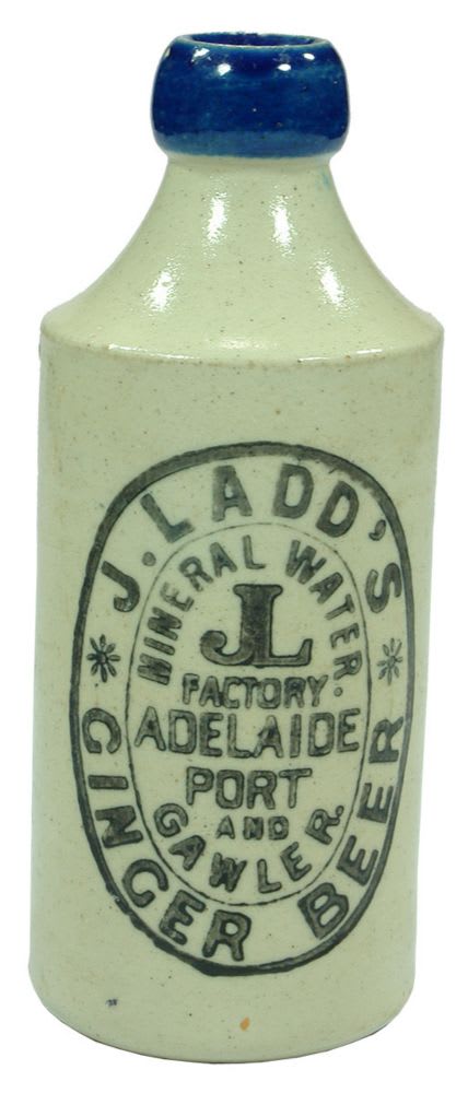 Ladd Adelaide Port Gawler Ginger Beer Bottle