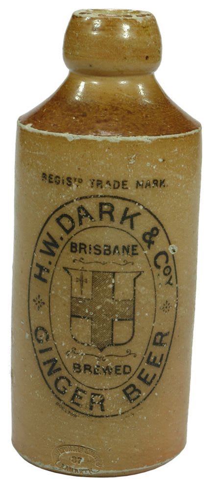 Dark Brisbane Ginger Beer Stoneware Bottle