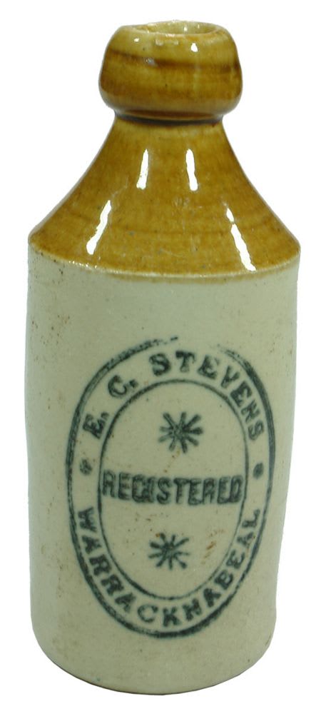 Stevens Registered Warracknabeal Stoneware Bottle