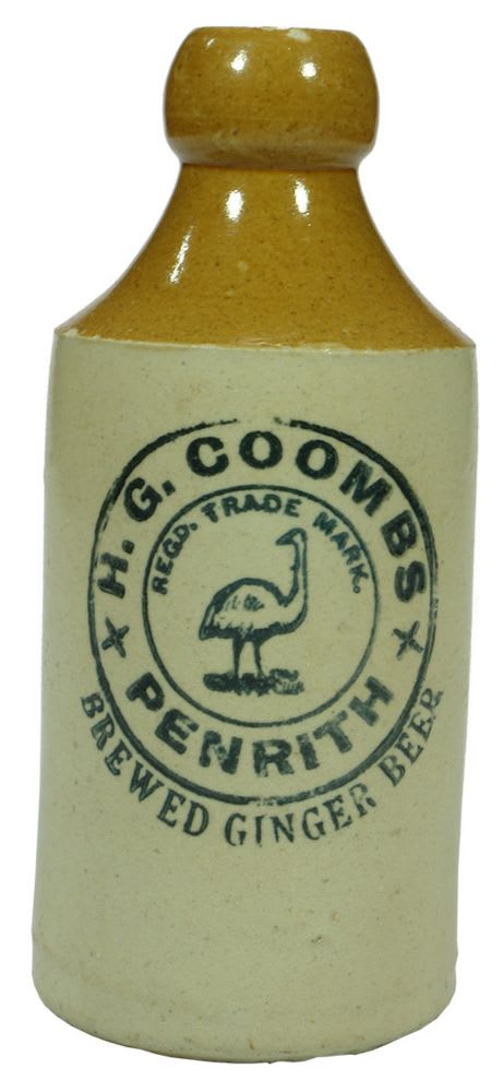 Coombs Penrith Brewed Ginger Beer Stone Bottle