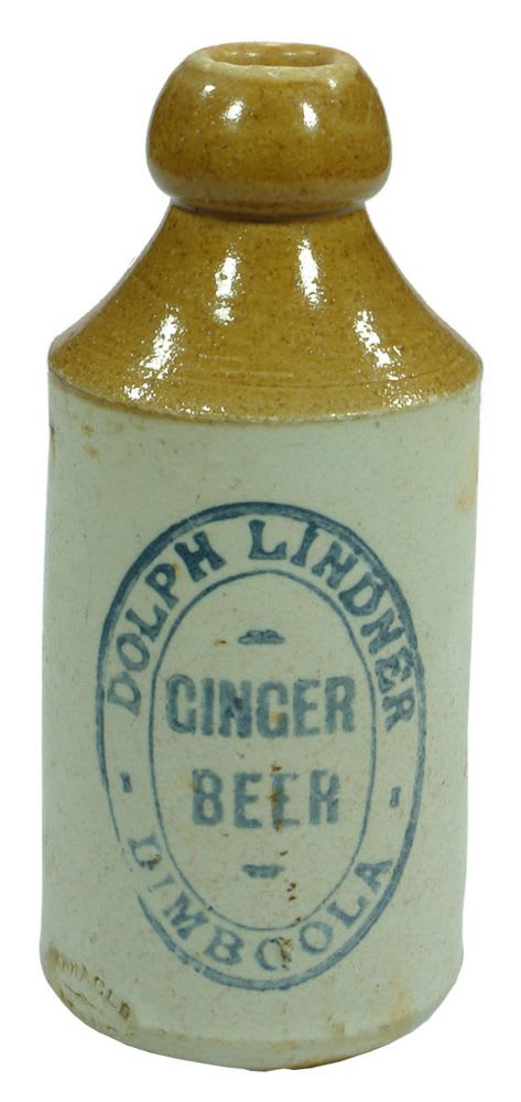Dolph Lindner Ginger Beer Dimboola Stoneware Bottle