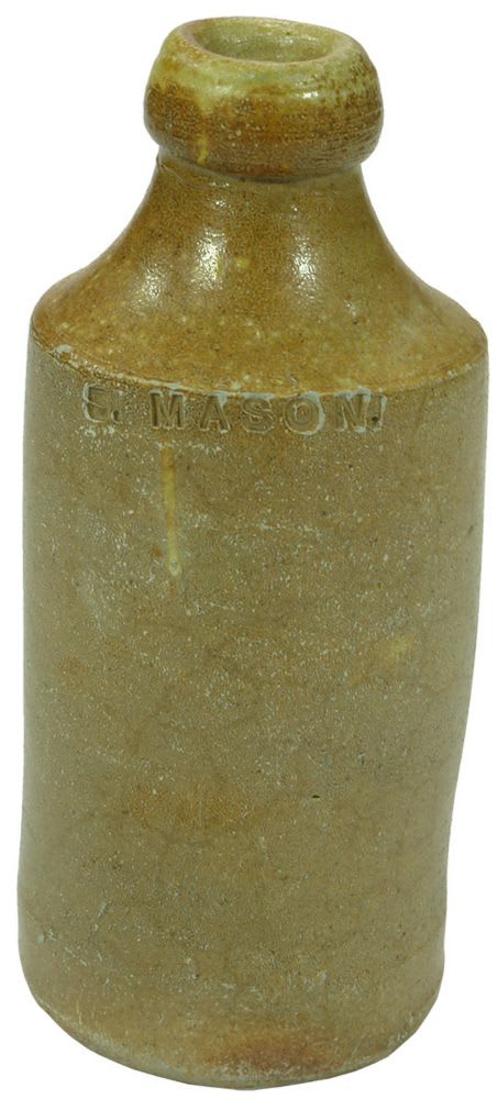 Mason Impressed Pottery Stoneware Bottle