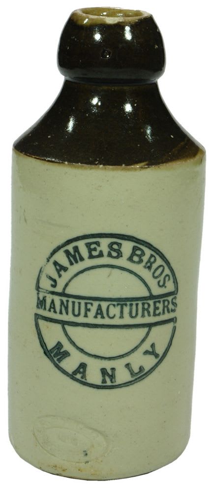James Manufacturers Manly Stoneware Ginger Beer Bottle