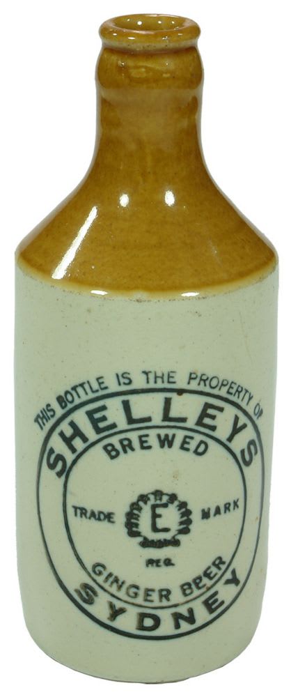 Shelleys Sydney Crown Seal Ginger Beer Bottle