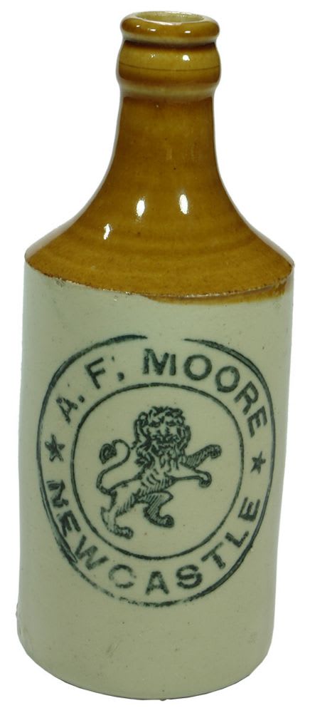 Moore Newcastle Lion Stoneware Ginger Beer Bottle