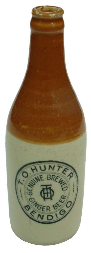 Hunter Bendigo Crown Seal Ginger Beer Bottle