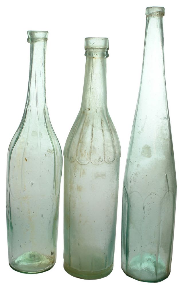 Antique Patterned Salad Oil Bottles
