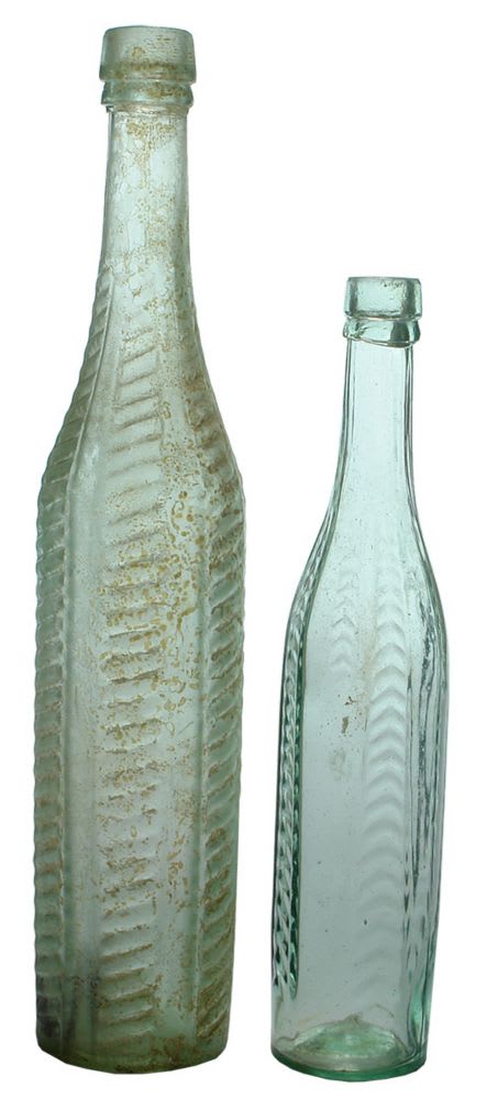 Antique Patterned Salad Oil Bottles