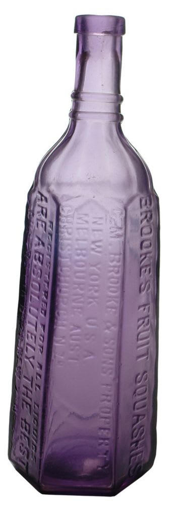 Brooke's Fruit Squashes Purple Cordial Bottle