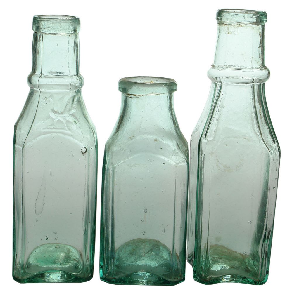 Collection Antique Victorian Goldfields Era Pickle Bottles