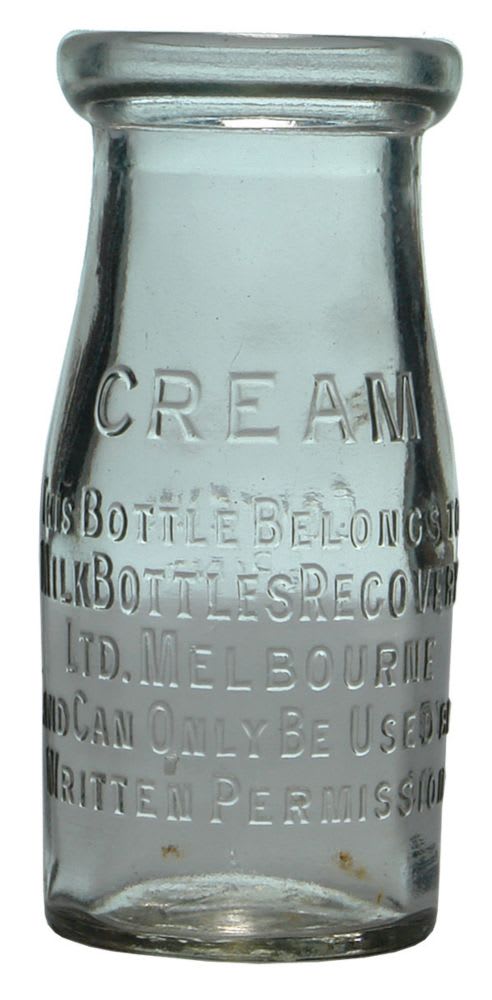 Milk Bottle Recovery Melbourne Cream Jar