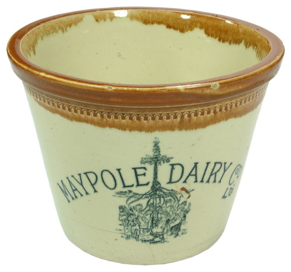 Maypole Dairy Stoneware Butter Crock