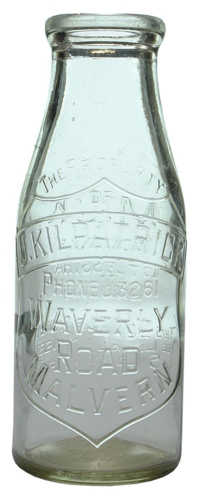 Kirkpatrick Malvern Vintage Milk Bottle