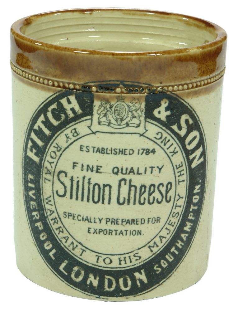Fitch Stilton Cheese London Pottery Jar
