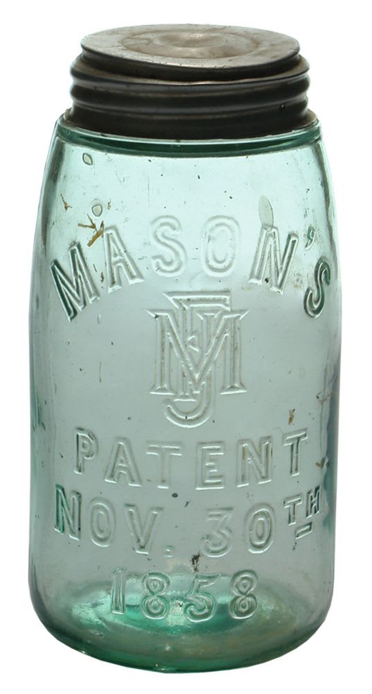 Mason's Patent 1858 Quart Preserving Jar