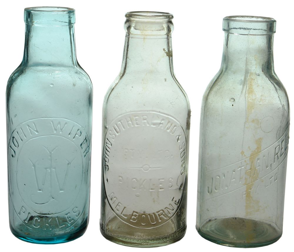 Collection Vintage Pickles Jars