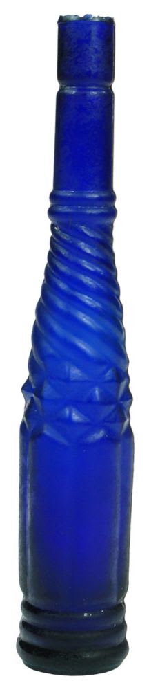 Cobalt Blue Whirley Salad OIl Bottle