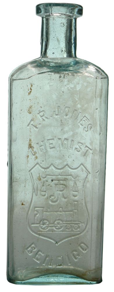 Jones Bendigo Train Chemist Bottle