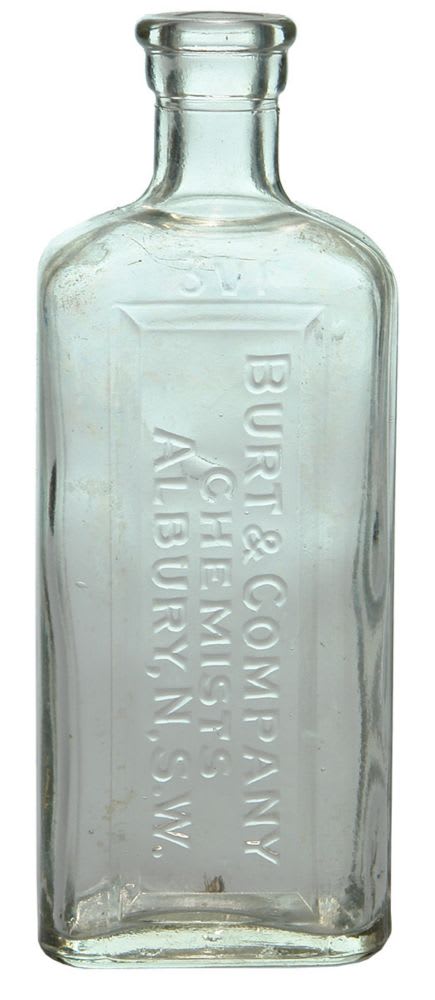 Burt Company Albury Chemist Bottle