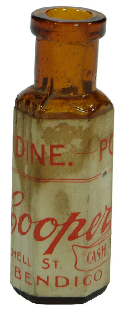Bendigo Chemist Labelled Poison Bottle