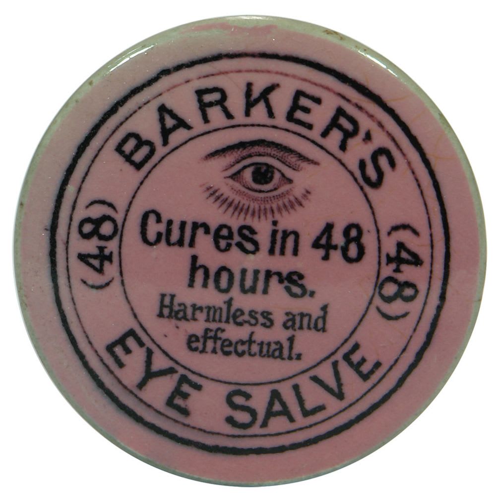 Barkers Eye Salve Pot Lid
