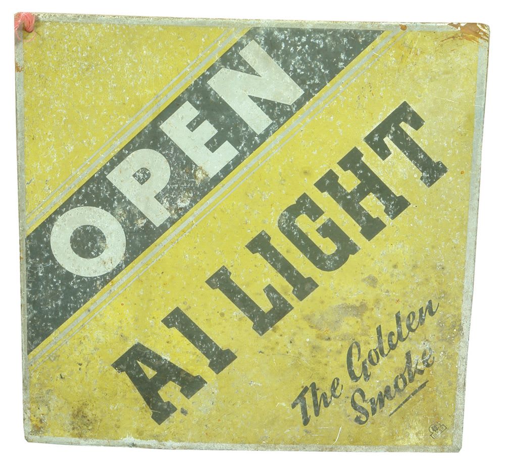 Open A1 Light Tin Sign