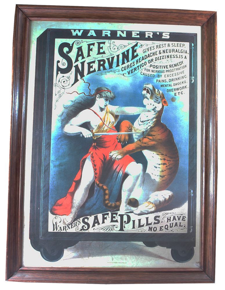 Warner's Safe Nervine Reproduction Advertising Sign
