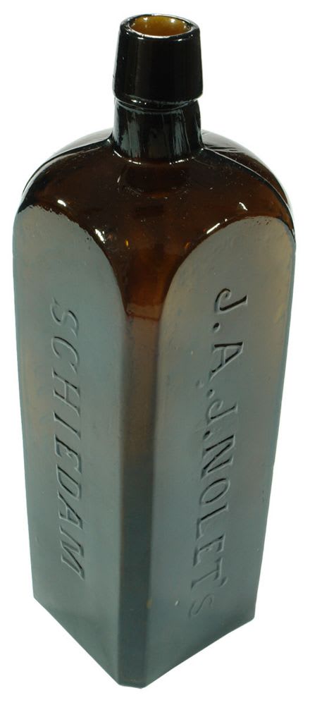 Nolet's Schiedam Antique Black Glass Bottle