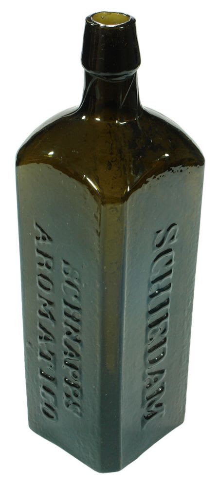 Schiedam Schnapps Aromatico Black Glass Bottle