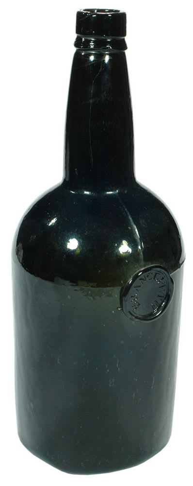 Brancepeth Magnum Sized Black Glass Wine Bottle