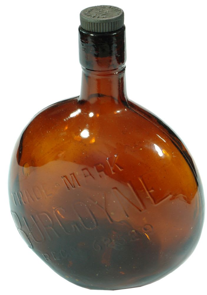 Burgoyne Amber Glass Wine Bottle