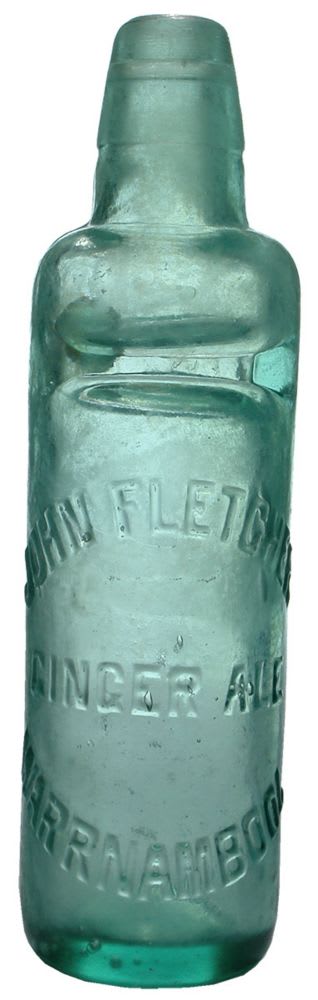 John Fletcher Ginger Ale Warrnambool Codd Bottle