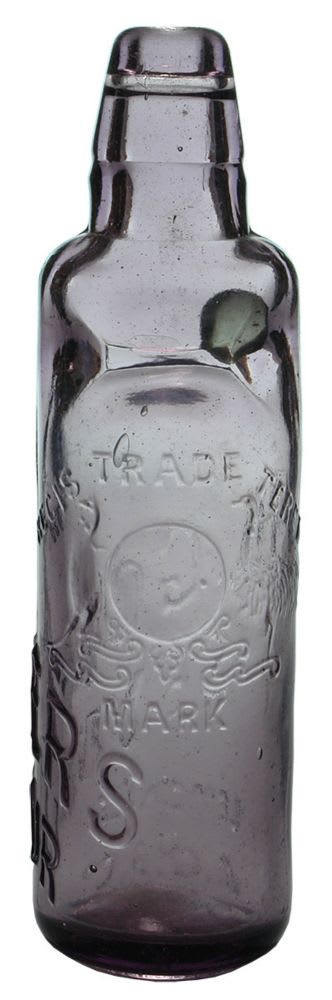 Gowers Seymour Coat of Arms Amethyst Codd Bottle