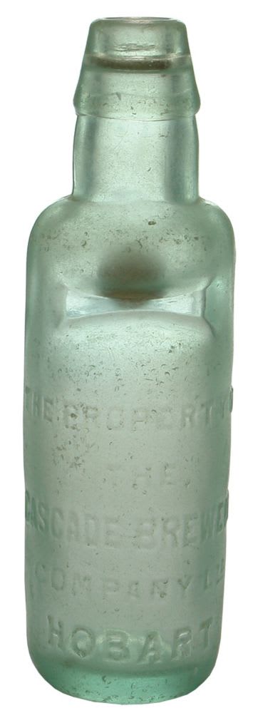 Cascade Brewery Hobart Amber Glass Marble Codd Bottle