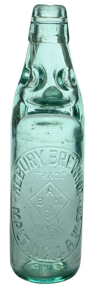 Albury Brewing Aerated Waters Diamond Codd Bottle