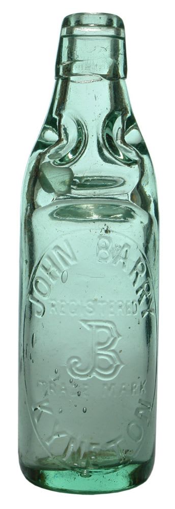 John Barry Kyneton Monogram Antique Codd Bottle