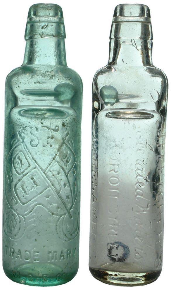 Fletcher's Warrnambool Old Codd Marble Bottles