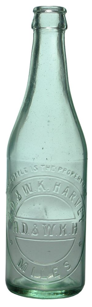 Harvey Miles Old Crown Seal Lemonade Bottle