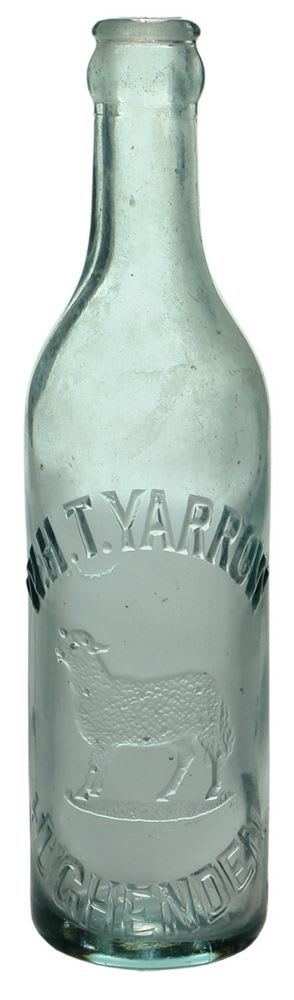 Yarrow Hughenden Sheep Crown Seal Old Bottle