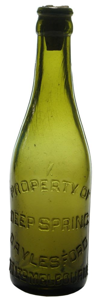 Deep Spring Daylesford Melbourne Green Crown Seal Bottle
