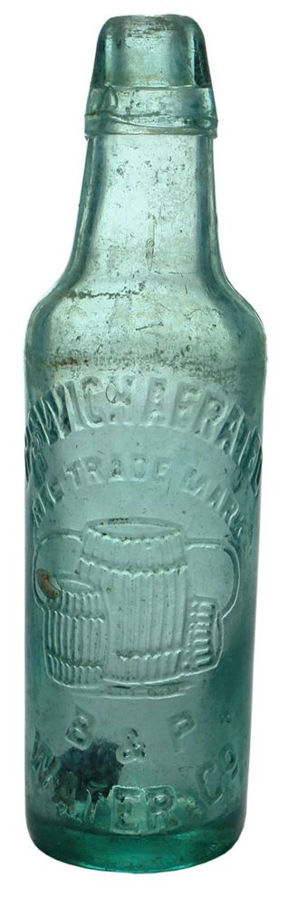 Ipswich Aerated Waters Barrels Lamont Patent Bottle
