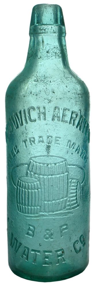 Ipswich Aerated Water Barrels Lamont Patent Bottle