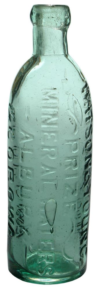 Watson Young Patent Mineral Waters Albury Corowa Bottle