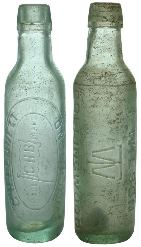 Richmond Collingwood Lamont Patent Soda Bottles