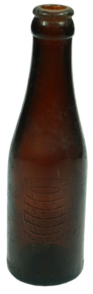 Western Australian Glass Manufacturers Barrel Crown Seal Bottle