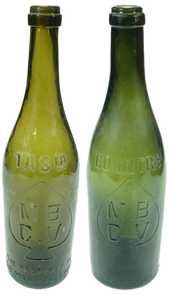 MBCV Green Glass Beer Bottles