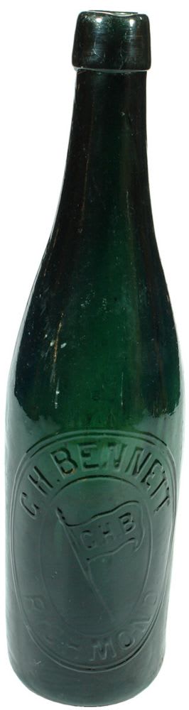 Bennett Richmond Flag Green Hop Beer Bottle