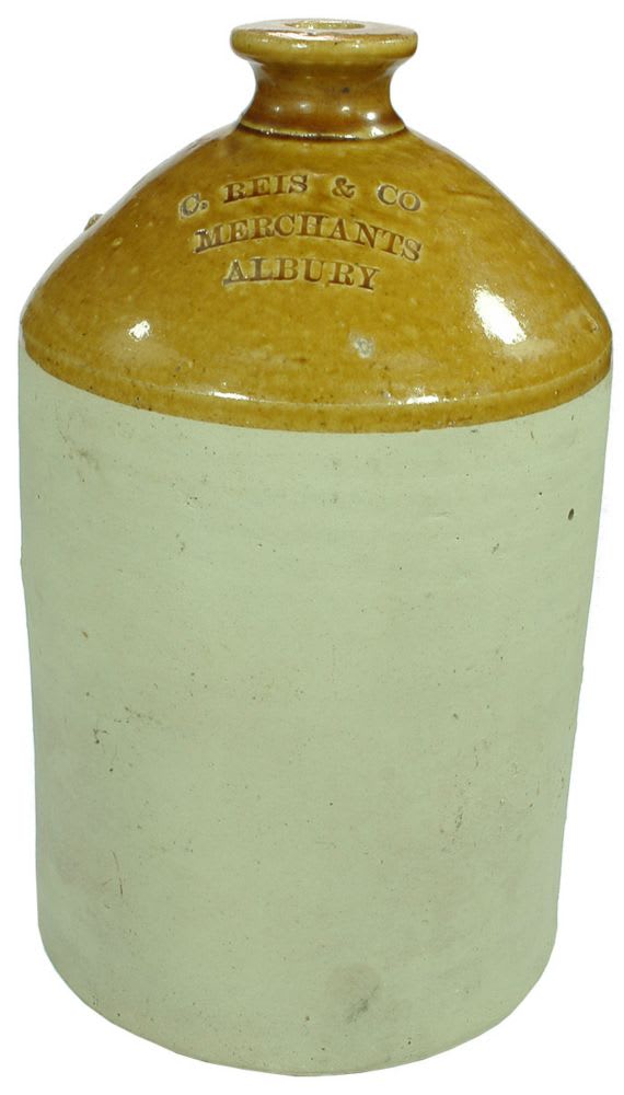 Reis Merchants Albury Impressed Stoneware Demijohn