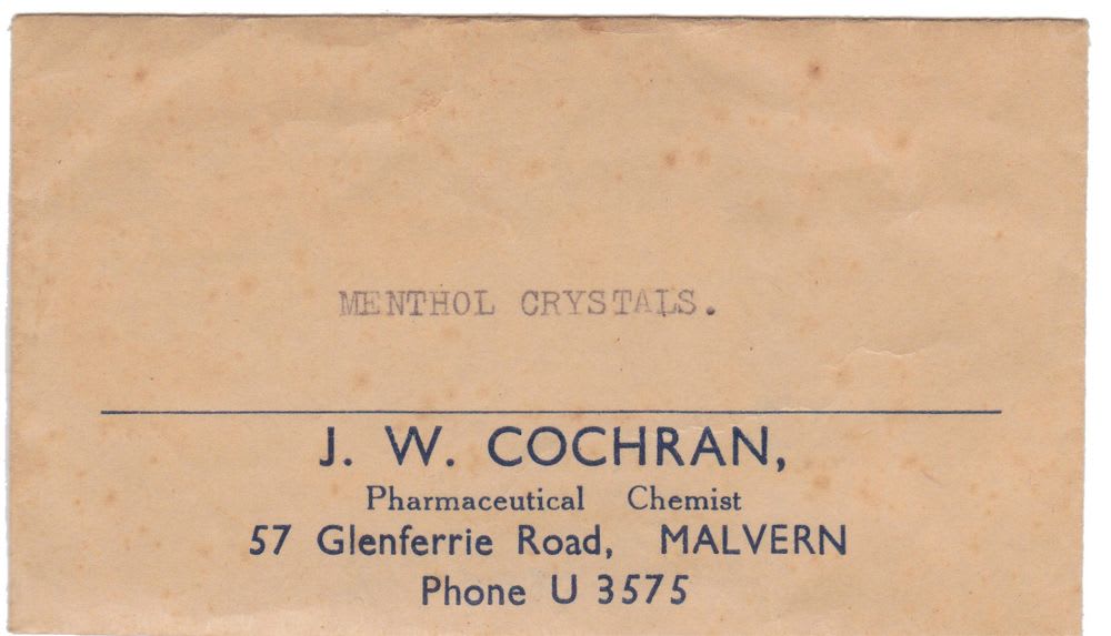 Cochran Malvern Chemist Prescription Envelope